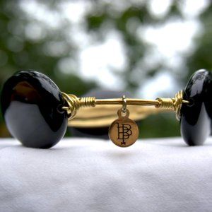 Bourbon & Bowties | Jet Black Stone Bangle